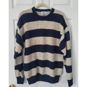 Van Heusen Roll Neck Knit Striped Sweater Men's Size XL‎  Speckled 90s Vintage
